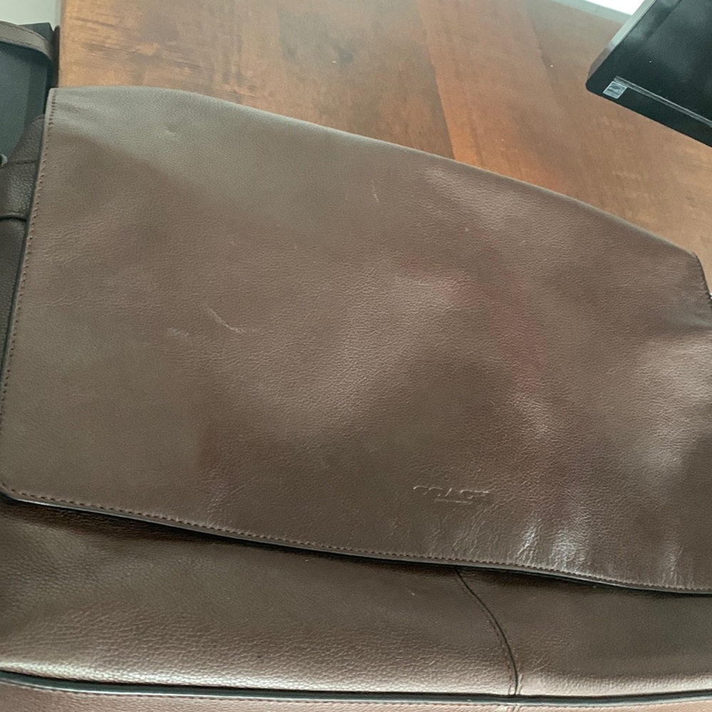Leather men’s coach briefcase